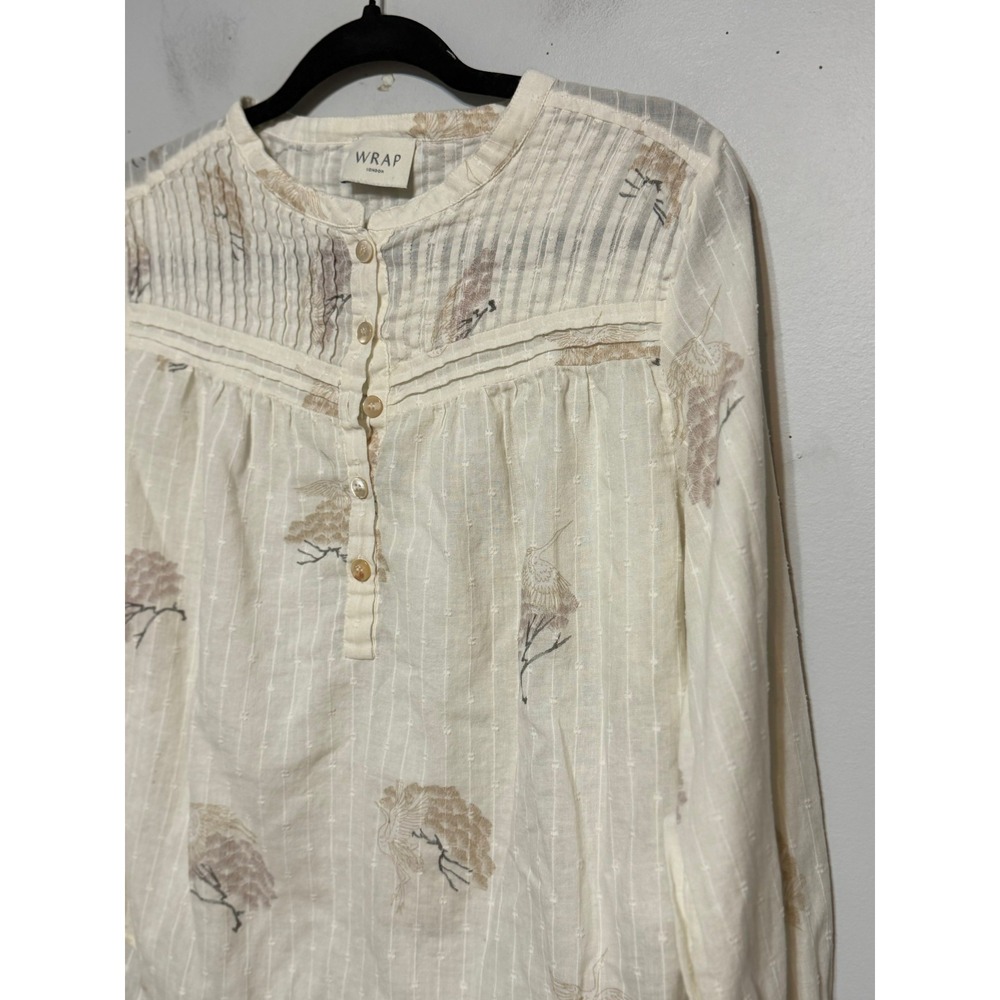 Wrap London Cottagecore Cotton Top Women US 4 Soft Girl Parisian Chic Minimalist - Picture 3 of 6